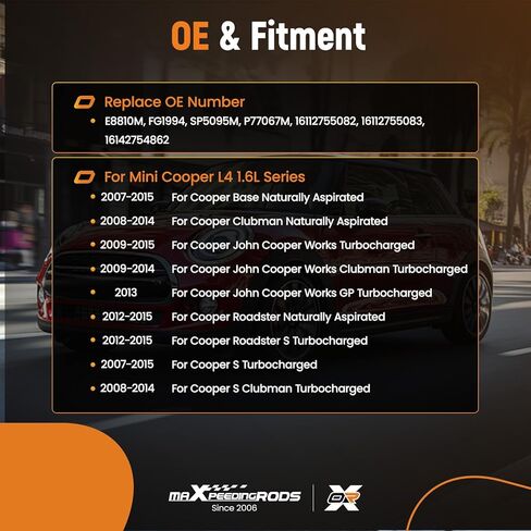 مجموعة وحدة مضخة الوقود maxpeedingrods E8810M لميني كوبر L4 1.6L 2007-2015، استبدل SP5095M 16112755083 in Saudi Arabia
