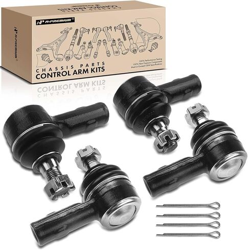 مجموعة A-Premium مكونة من 4 قطع، طقم نهاية قضيب ربط أمامي داخلي وخارجي، متوافق مع Honda Passport 94-97، Acura SLX 96-99، Isuzu Amigo 89-94، Pickup 88-95، Rodeo 91-97، Trooper 87-02، VehiCROSS 99-01 in Saudi Arabia