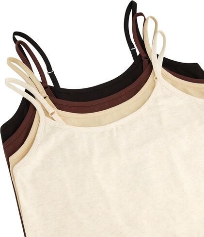 قميص بدون أكمام للسيدات من Lucky Brand مكون من 4 قطع، قمصان قصيرة ناعمة خفيفة الوزن للارتداء اليومي والطبقات in Kuwait
