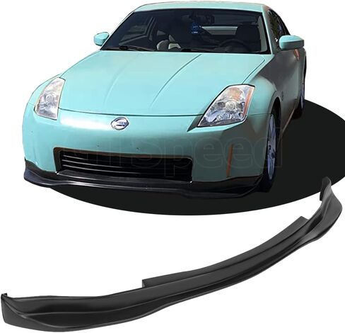 Compatible with/Replacement for Front Bumper Lip, GT Style PU Front Lip Spoiler Black, Fits 2003 2004 2005 Nissan 350Z Fairlady Z Z33 in Kuwait