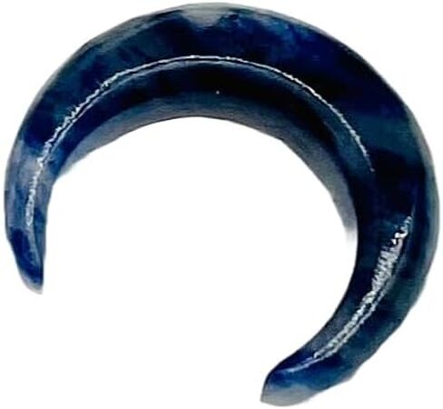 Natural Sodalite Gemstone Tribal Septum Crescent Pincher | Handmade Body Piercing Jewelry | Blue Stone Septum Ring for Stretched Piercings in Kuwait