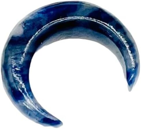 Natural Sodalite Gemstone Tribal Septum Crescent Pincher | Handmade Body Piercing Jewelry | Blue Stone Septum Ring for Stretched Piercings in Kuwait