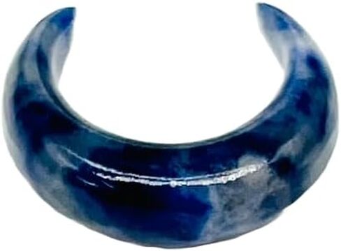 Natural Sodalite Gemstone Tribal Septum Crescent Pincher | Handmade Body Piercing Jewelry | Blue Stone Septum Ring for Stretched Piercings in Kuwait