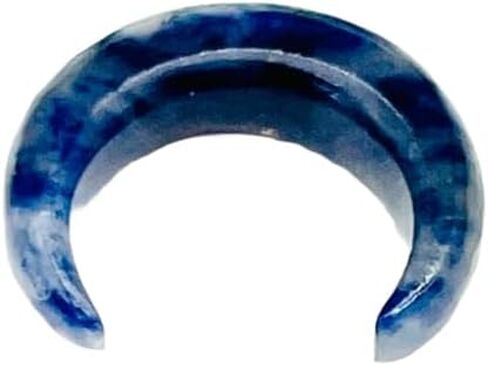 Natural Sodalite Gemstone Tribal Septum Crescent Pincher | Handmade Body Piercing Jewelry | Blue Stone Septum Ring for Stretched Piercings in Kuwait