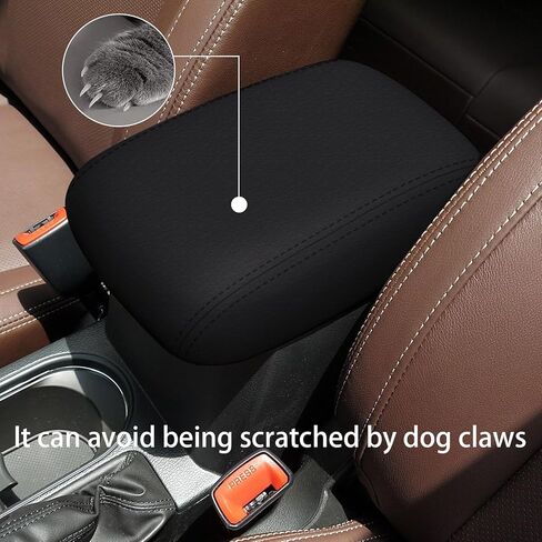 Center Console Cover for Subaru Forester 2013-2018 (Black),Waterproof Leather Anti-Scratch Armrest Cover for 2013 2014 2015 2016 2017 2018 Subaru Forester Accessories. in Kuwait