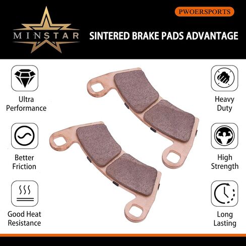 Sintered Brake Pad Front & Rear For Polaris RZR 900 1000 4 XP RS1, Ranger 570 700 800 900 1000 EV Crew Diesel 6X6, Replace #2205949 FA656 in Saudi Arabia