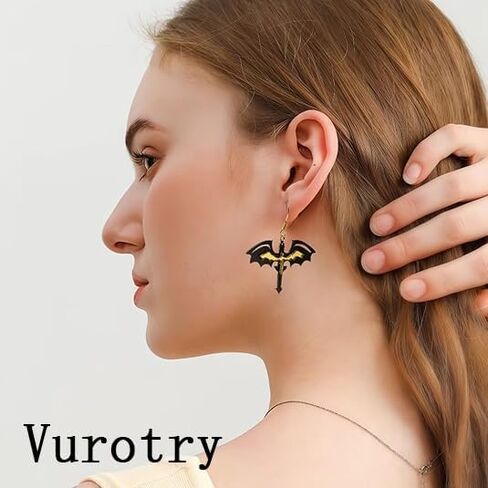 Dragon Earrings for Women Dragon Wings Earrings The Fourth Wing of Fashion Earrings Jewelry in Kuwait