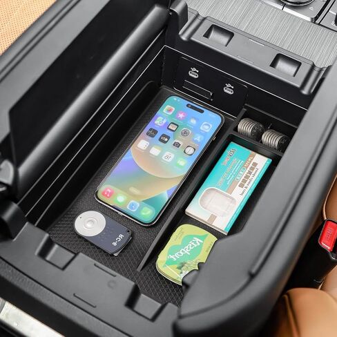 منظم وحدة التحكم المركزية لعام 2024 2025 Mazda CX-90 CX90 CX-70 CX70، صندوق تخزين مسند الذراع، صينية إدخال السيارة TPE Mazda CX90 الملحقات الداخلية باللون الأسود in Kuwait