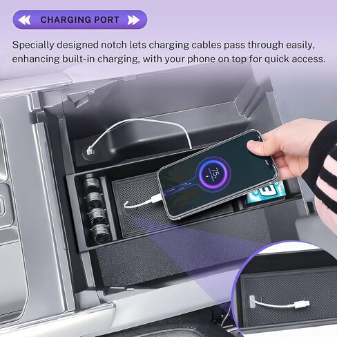 صينية تنظيم وحدة التحكم المركزية RUNROAD متوافقة مع ملحقات Lightning 2024 2025 2026 Ford F150 & F150، حامل عملات منظم لمسند الذراع لـ F 150 (وحدة تحكم كاملة مع مقاعد دلو فقط) قطعة واحدة in Saudi Arabia