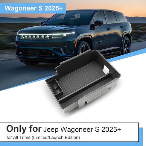 2024 2025 Wagoneer S Center Console Organizer for Jeep Wagoneer S All-Electric SUV (Limited/Launch Edition), Durable ABS Plastic&Anti-Slip Console Tray Insert 2025 Wagoneer S Accessories in Saudi Arabia