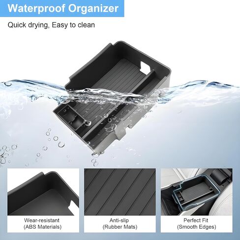 2024 2025 Wagoneer S Center Console Organizer for Jeep Wagoneer S All-Electric SUV (Limited/Launch Edition), Durable ABS Plastic&Anti-Slip Console Tray Insert 2025 Wagoneer S Accessories in Saudi Arabia
