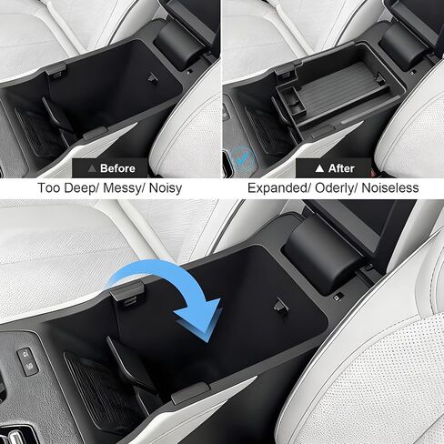 2024 2025 Wagoneer S Center Console Organizer for Jeep Wagoneer S All-Electric SUV (Limited/Launch Edition), Durable ABS Plastic&Anti-Slip Console Tray Insert 2025 Wagoneer S Accessories in Saudi Arabia