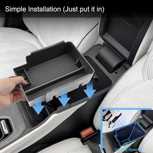 2024 2025 Wagoneer S Center Console Organizer for Jeep Wagoneer S All-Electric SUV (Limited/Launch Edition), Durable ABS Plastic&Anti-Slip Console Tray Insert 2025 Wagoneer S Accessories in Saudi Arabia
