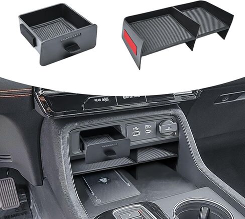 TACOBRO 2PCS Center Console Organizer Tray and for 2023-2025 2026 Honda Pilot & 2026 Passport – Custom Fit Secondary Storage Box with Rubber Pad Increased Storage Space Insert Tray in Saudi Arabia