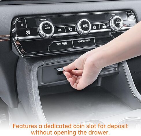 TACOBRO 2PCS Center Console Organizer Tray and for 2023-2025 2026 Honda Pilot & 2026 Passport – Custom Fit Secondary Storage Box with Rubber Pad Increased Storage Space Insert Tray in Saudi Arabia