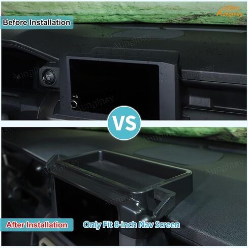 Aunginsy Center Console Dash Storage Tray Compatible with Toyota Tacoma 2024 2025 2026, Car Dashboard Storage Box Organizer Holder Insert Mounted Tray ABS Interior Accessories, Only Fit 8-inch Screen in Saudi Arabia
