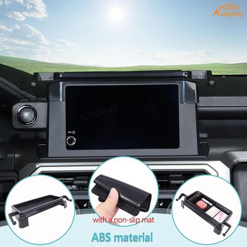 Aunginsy Center Console Dash Storage Tray Compatible with Toyota Tacoma 2024 2025 2026, Car Dashboard Storage Box Organizer Holder Insert Mounted Tray ABS Interior Accessories, Only Fit 8-inch Screen in Saudi Arabia