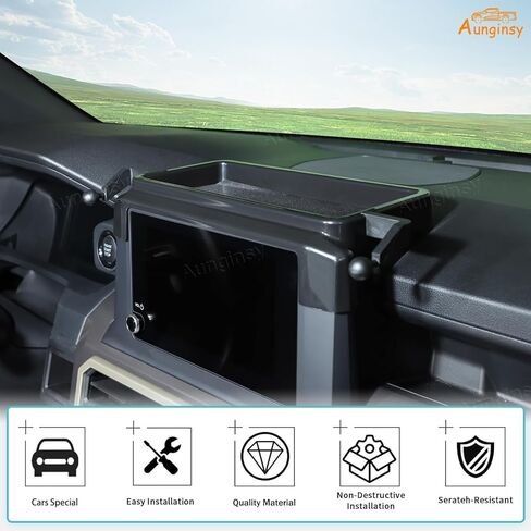 Aunginsy Center Console Dash Storage Tray Compatible with Toyota Tacoma 2024 2025 2026, Car Dashboard Storage Box Organizer Holder Insert Mounted Tray ABS Interior Accessories, Only Fit 8-inch Screen in Saudi Arabia