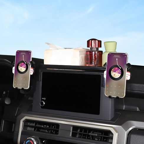 Aunginsy Center Console Dash Storage Tray Compatible with Toyota Tacoma 2024 2025 2026, Car Dashboard Storage Box Organizer Holder Insert Mounted Tray ABS Interior Accessories, Only Fit 8-inch Screen in Saudi Arabia