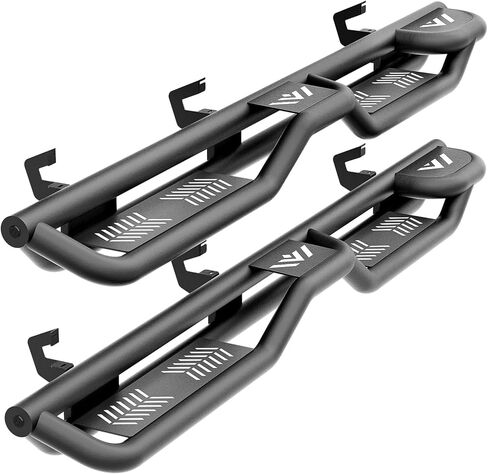 Double Cab Two Raised Steps Running Boards Compatible for 2019-2026 Chevy Silverado & GMC Sierra 1500, 2020-2026 Chevrolet Silverado/GMC Sierra 2500 3500 HD Extended Cab Side Step Nerf Bar in Kuwait