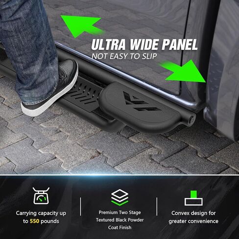 Double Cab Two Raised Steps Running Boards Compatible for 2019-2026 Chevy Silverado & GMC Sierra 1500, 2020-2026 Chevrolet Silverado/GMC Sierra 2500 3500 HD Extended Cab Side Step Nerf Bar in Kuwait