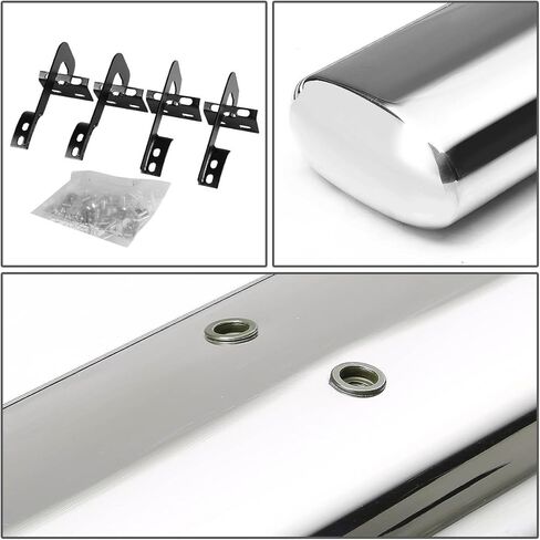 Auto Dynasty Running Boards 5 Inches Oval Tubing Side Steps Nerf Bar for Truck Compatible with Ford F150 Extended Cab 2009-2014, Stainless Steel, Polished Chrome in Saudi Arabia