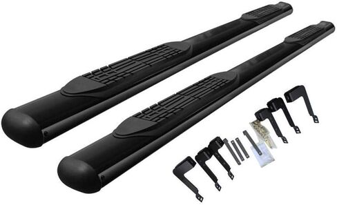 IKON MOTORSPORTS، لوحة الجري متوافقة مع 2007-2021 Toyota Tundra Extended Cab، 4 بوصات جانبية بيضاوية Nerf Bars Black 2007 2008 2009 2010 2011 2012 2013 2014 2015 in Saudi Arabia