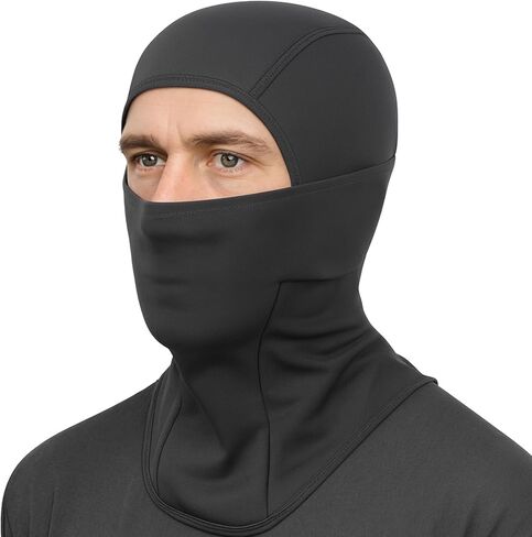 قناع التزلج بيسودو بالاكلافا للرجال والنساء للطقس البارد المقاوم للرياح وغطاء رأس حراري للوجه في فصل الشتاء للجري وركوب الدراجات والتزلج والدراجات النارية والصيد باللون الأسود in Kuwait