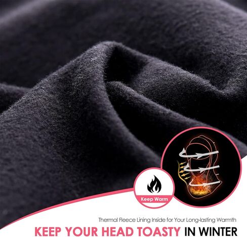 قناع التزلج بيسودو بالاكلافا للرجال والنساء للطقس البارد المقاوم للرياح وغطاء رأس حراري للوجه في فصل الشتاء للجري وركوب الدراجات والتزلج والدراجات النارية والصيد باللون الأسود in Kuwait