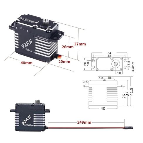 BLS-HV7132 32kg Steel Gear CNC Metal Digital Servo in Kuwait
