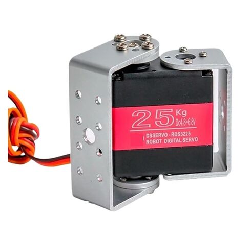 25kg Digital Servo Metal Gear Robot Servo 6V 180 Degree Dual Axis with Long/Short Straight U-Connectors(2pcs 270 Degree) in Kuwait