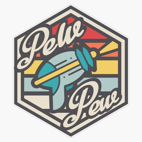 ملصق فينيل مغناطيسي من MAGNET Retro Pew Pew مقاس 5 بوصات in Saudi Arabia