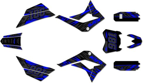 Graphics Kit for Kayo Pit Bike TS90 and TSD110 (All Years) TWITCH Series White 16 Mil - Dirt bike Custom Racing Graphics Decals Stickers Kit, no-plastics in Saudi Arabia