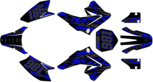 Graphics Kit for Suzuki DRZ50 (2019+) Twitch Series Blue 16 Mil - On/Off The Road - Dirt Pit Bike Motorcycle Stickers, Dirtbike Racing Automotive Decal Motocross Accessories no-Plastics in Saudi Arabia