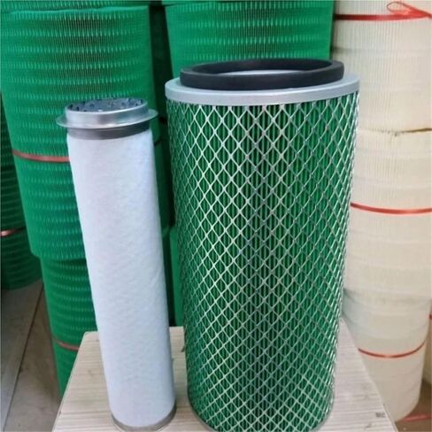 1Pcs K1325 Air Filter Forklift Engineering Machinery Filter 1325 Iron Cover Air Filter Air Grid(With core) in Kuwait