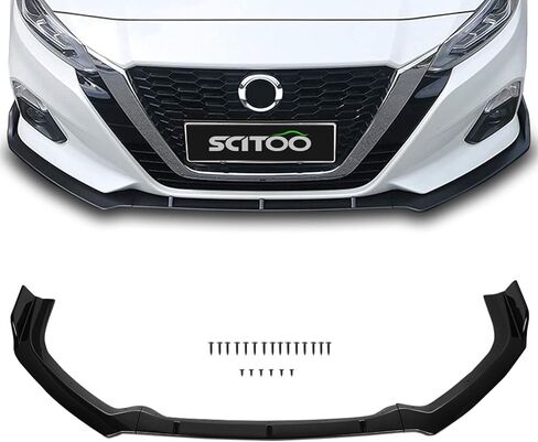 SCITOO Glossy Carbon Look Front Bumper Lip Fits for 2002-2005 for BMW E46 3-Series Sedan PP Front Lip Spoiler in Saudi Arabia