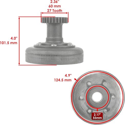 Caltric Front Clutch Centrifugal Drum Housing Compatible with Kawasaki Bayou 300 KLF300C 4x4 1989-2005 in Saudi Arabia