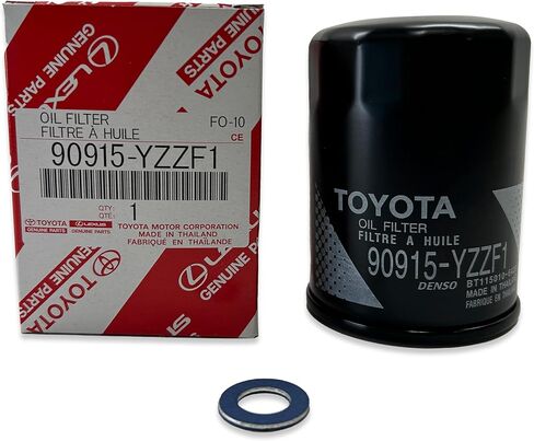 Genuine 90915-YZZF1 Oil Filter with APSG Drain Plug Crush Washer | 3 PACK | Compatible with Toyota/Lexus/Scion | OEM in Saudi Arabia