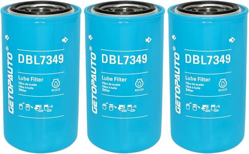 DBL7349 Oil/Lube Filter Compatible with Dodge Ram Truck with Cummins Diesel Engine 5.9L 6.7L Replace LF16035 BT7349 LF9028 LF3552 P550722(set of 3) in Saudi Arabia