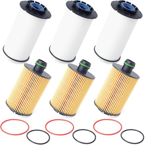 3 Pairs 68235275AA Fuel Filter and 68229402AA Oil Filters Compatible with Dodge Ram 1500 2014-2019 3.0L V6 EcoDiesel Parts Replace 68109834AA WF10245 CS11997 WL10060 CH11794 in Kuwait