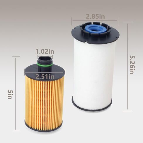 3 Pairs 68235275AA Fuel Filter and 68229402AA Oil Filters Compatible with Dodge Ram 1500 2014-2019 3.0L V6 EcoDiesel Parts Replace 68109834AA WF10245 CS11997 WL10060 CH11794 in Kuwait