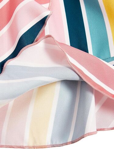Toddler Girl's Colorful Striped Sleeveless Wrap Ruffle High Waist Cami Dress in Saudi Arabia