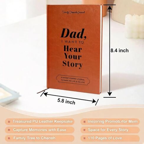 Dad, I Want to Hear Your Story: A Guided Life Story Journal with Prompts | Family Memory Book & Keepsake | Sentimental Gift for Parents, Anniversary, or Christmas | Hardcover Notebook in Saudi Arabia