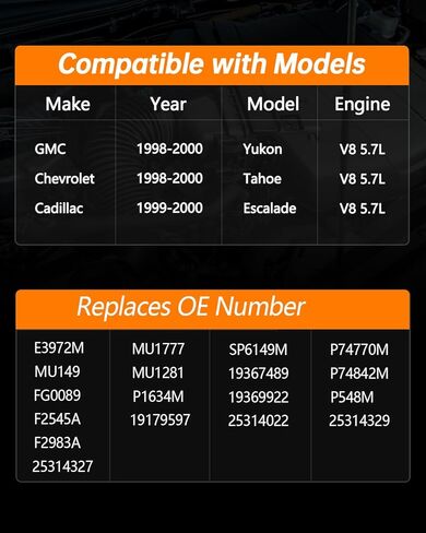 مجموعة مضخة الوقود الكهربائية OKLPF متوافقة مع 1998 1999 2000 GMC Yukon V8 5.7L، 1998-2000 Chevy Tahoe V8 5.7L، 1999 2000 Cadillac Escalade V8 5.7L استبدال E3972M SP6149M in Saudi Arabia
