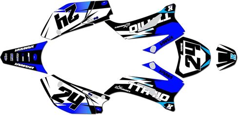 مجموعة رسومات لـ Yamaha TTR110 (2008+) DIVISION Series Purple 09 Mil - ملصقات للدراجات النارية للدراجة الترابية، ملحقات سيارات سباق الدراجات النارية بدون بلاستيك in Kuwait