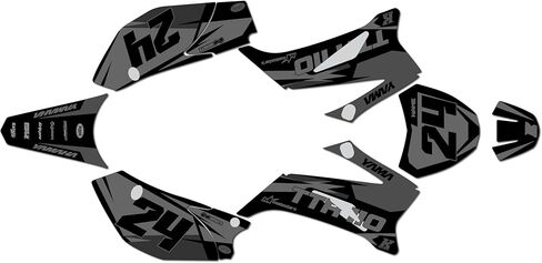 مجموعة رسومات لـ Yamaha TTR110 (2008+) DIVISION Series Purple 09 Mil - ملصقات للدراجات النارية للدراجة الترابية، ملحقات سيارات سباق الدراجات النارية بدون بلاستيك in Kuwait