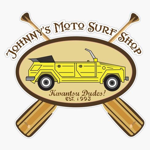 Moto Surf! Vinyl Sticker Waterproof Decal Laptop Wall Window Bumper Sticker 5" in Saudi Arabia