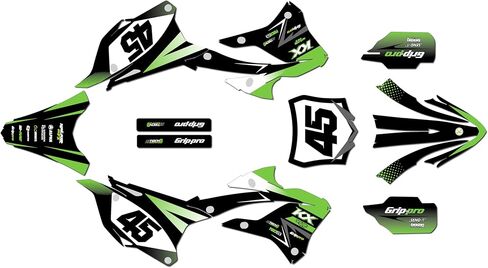 Graphics Kit for Kawasaki KX85 / KX112 (2022-2026) Division Series Green 9 Mil - Easy Go - Dirt Pit Bike Motorcycle Sticker, Dirtbike Racing Decal Motocross Accessories no-Plastics in Saudi Arabia