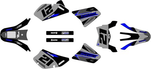 Graphics Kit for Suzuki DR650 (All Years) SHADERS Series Smoke 21 Mil - Pro Edition - Dirt Pit Bike Motorcycle Stickers, Dirtbike Racing Automotive Decal Motocross Accessories no-Plastics in Saudi Arabia