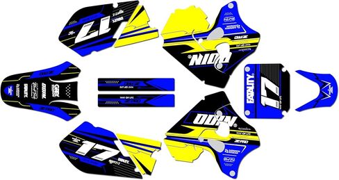 Graphics Kit for Suzuki RM125 and RM250 1996-98 AXIS Series Teal 21 Mil - Pro Edition - Dirt Pit Bike Motorcycle Sticker, Dirtbike Racing Decal Motocross Accessories no-Plastics in Saudi Arabia